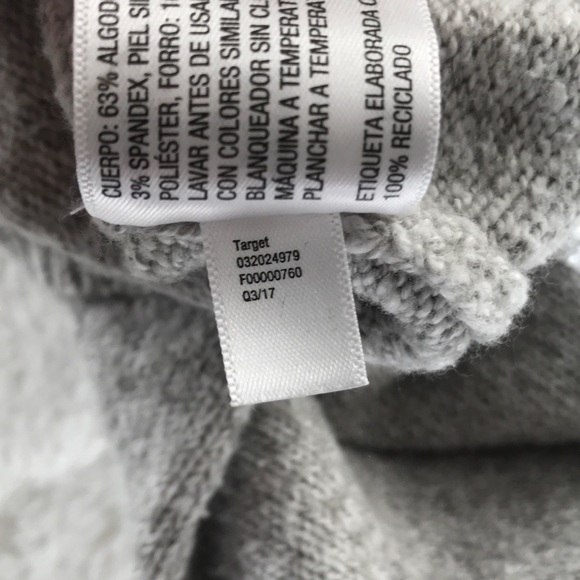 Cat & Jack Heather Gray Fur Cuff Pullover Sweater Girls Large (10-12) Holiday - Picture 9 of 9